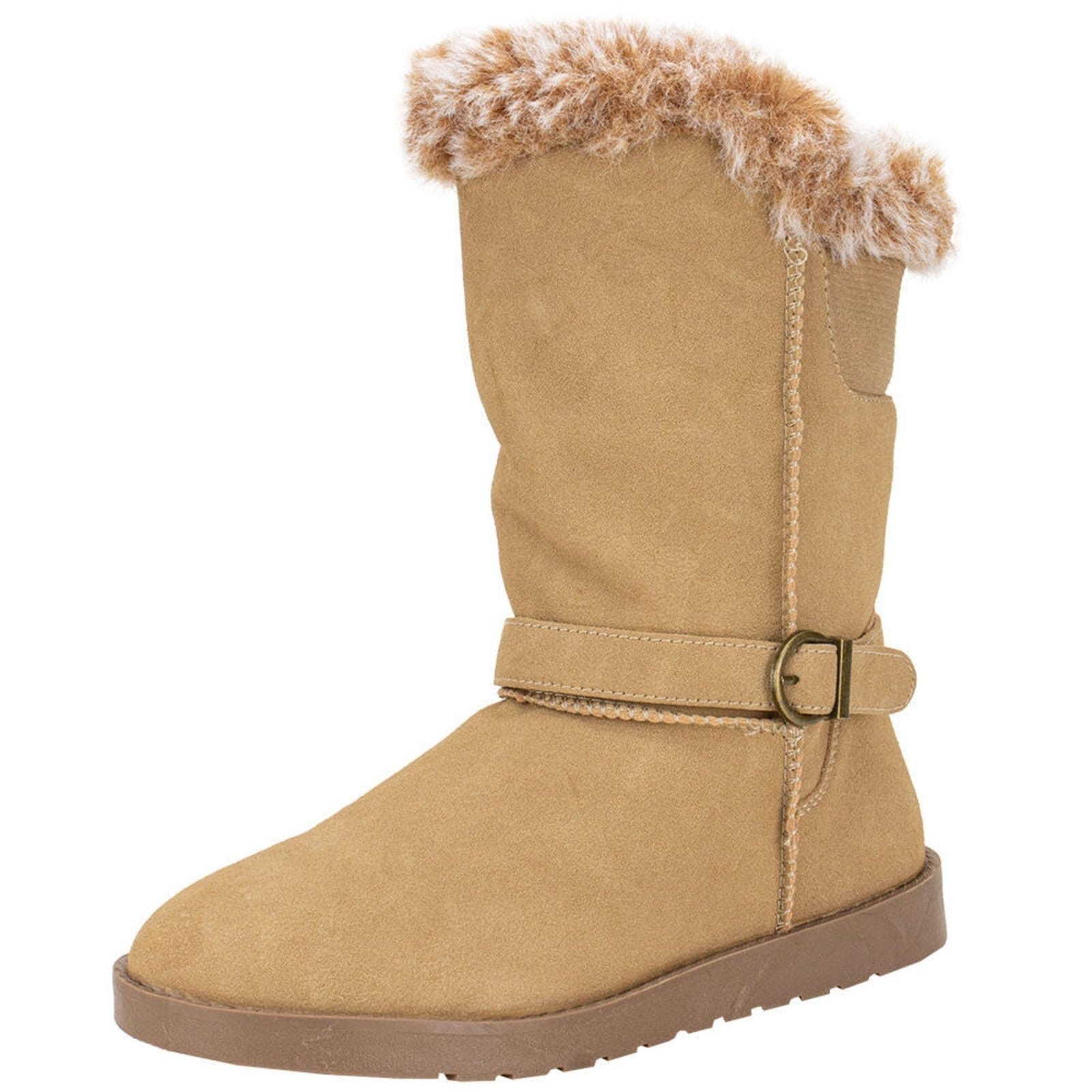 Vista principal Bota Feminina Cano Médio Mooncity 70808 0740808 Mooncity bege