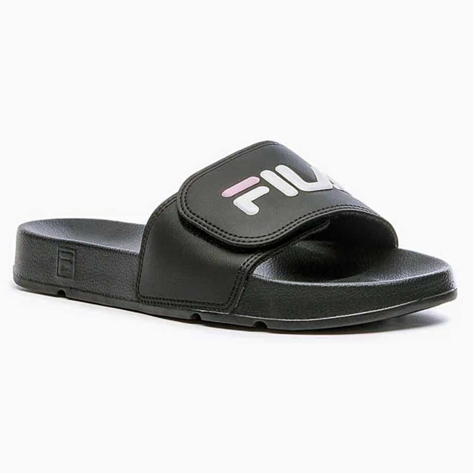 Vista principal Chinelo Feminino Drifter VLC Preto Branco Rosa Fila F02SD Fila preto rosa