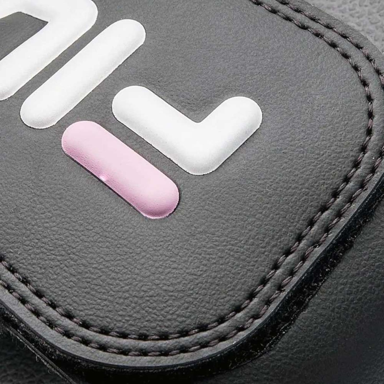 Vista 2 Chinelo Feminino Drifter VLC Preto Branco Rosa Fila F02SD Fila preto rosa