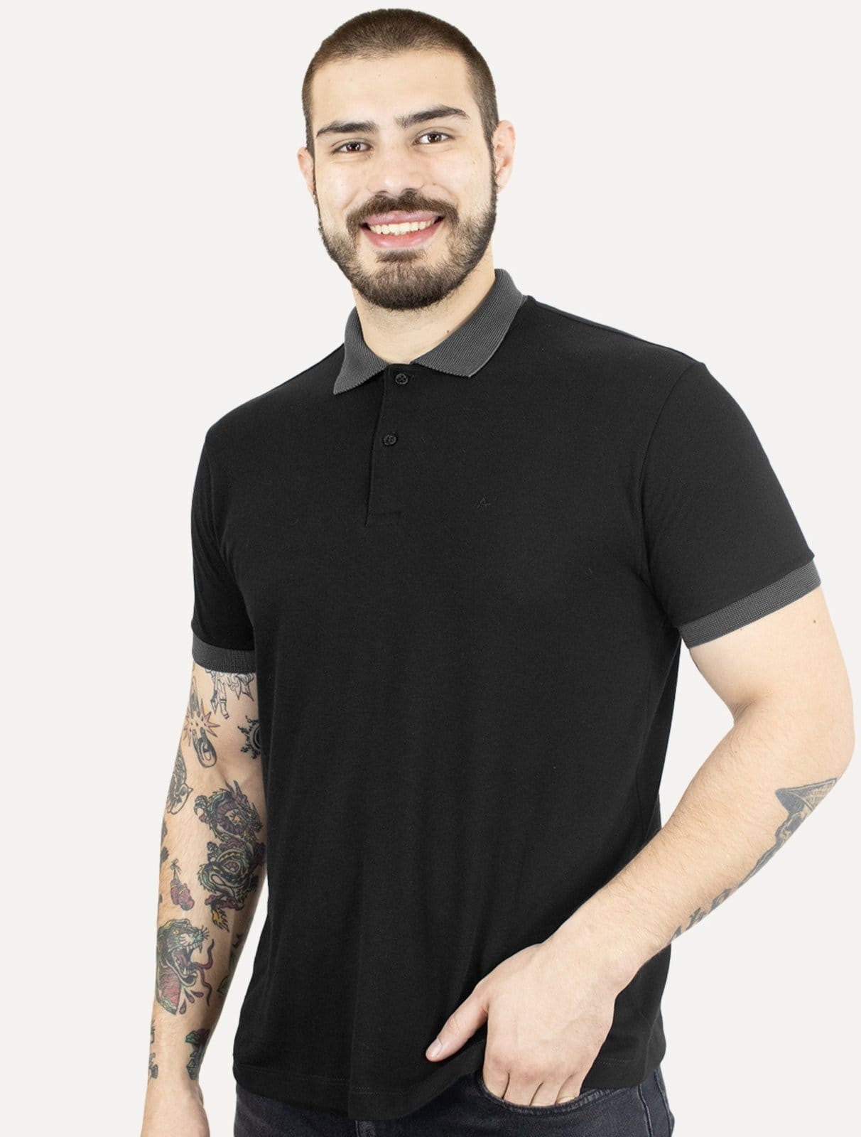 Polo Aramis Masculina Piquet Maquinetada Vegas