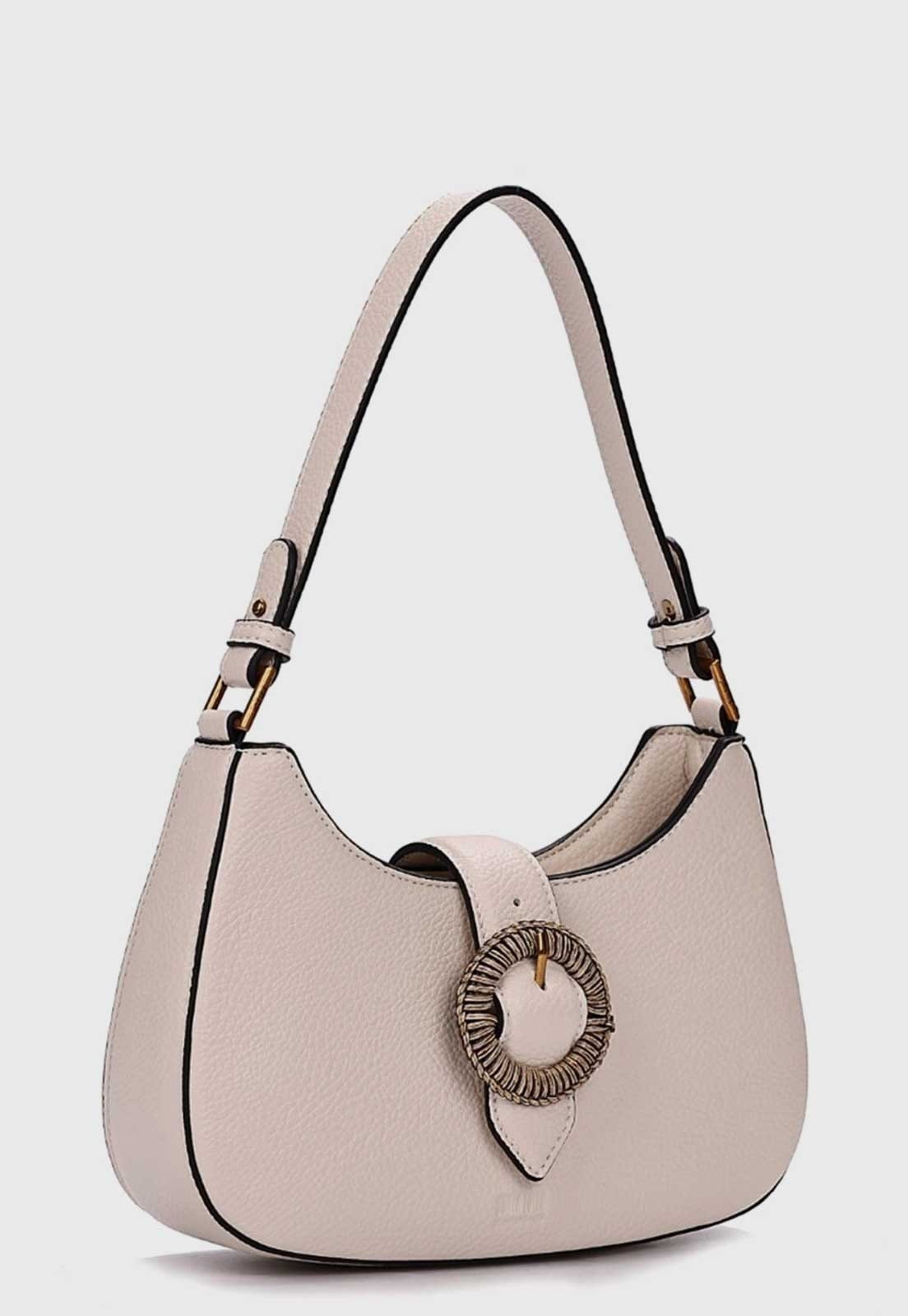 Bolsa Média Feminina Santa Lolla Alça Regulável Off-White