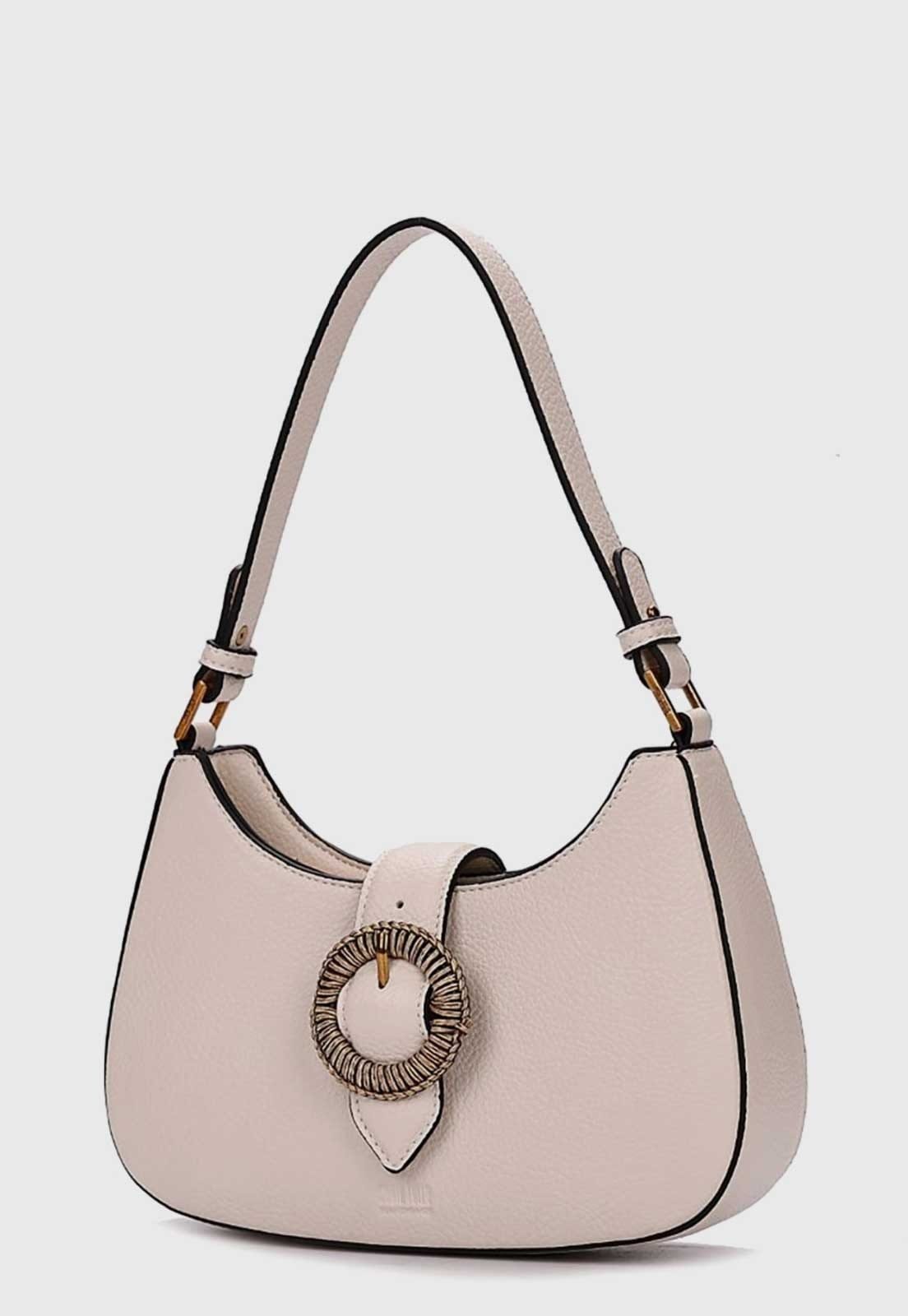 Vista 2 Bolsa Média Feminina Santa Lolla Alça Regulável Off-White Santa Lolla off-white white