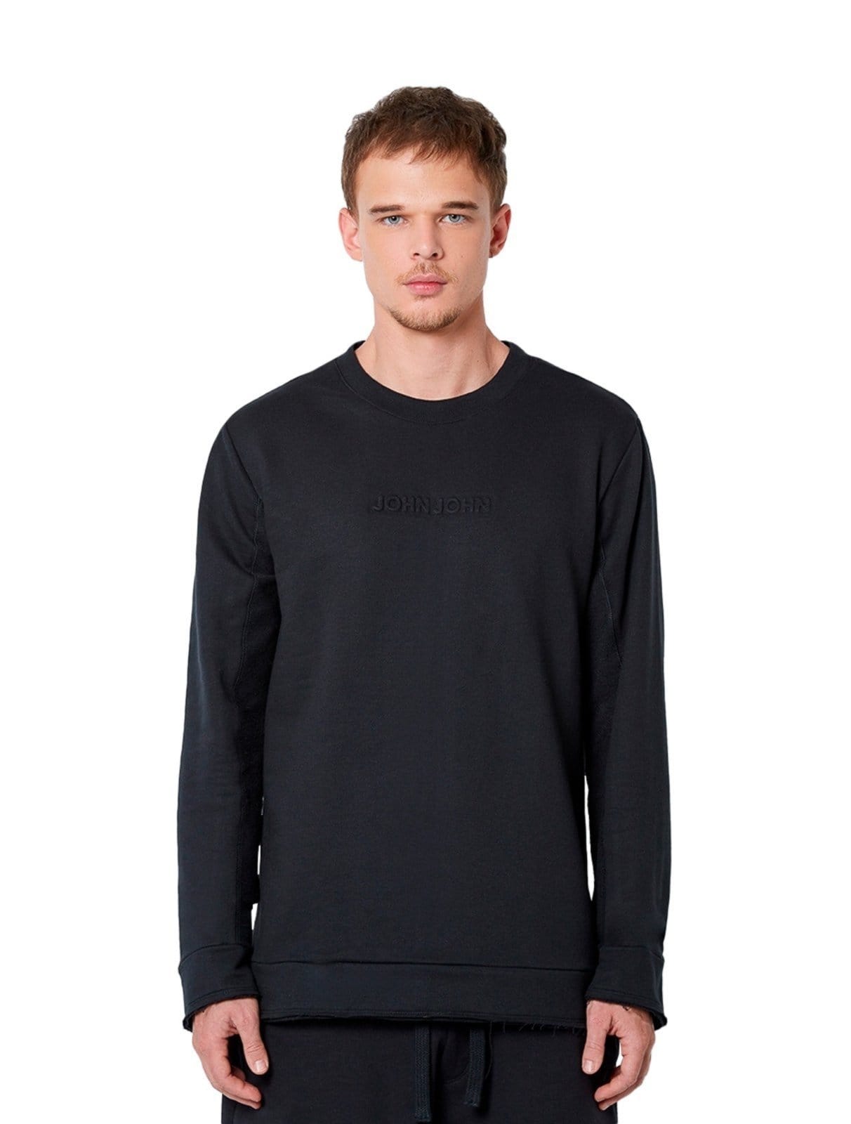 Moletom John John Masculino Black Embossed Logo Preto