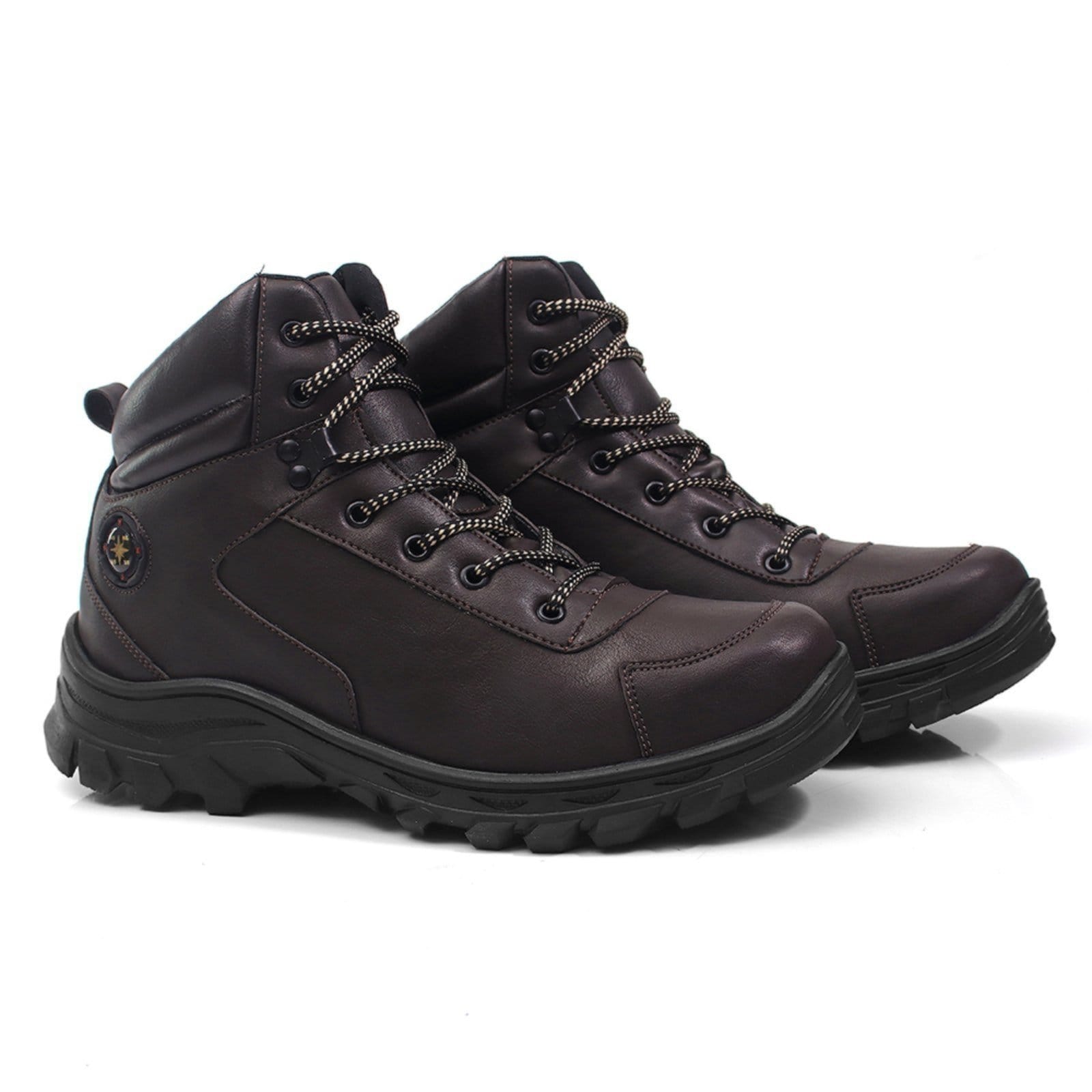 Vista 2 Bota Coturno Masculina Adventure Nine4 Comfort Macio Nine4 café