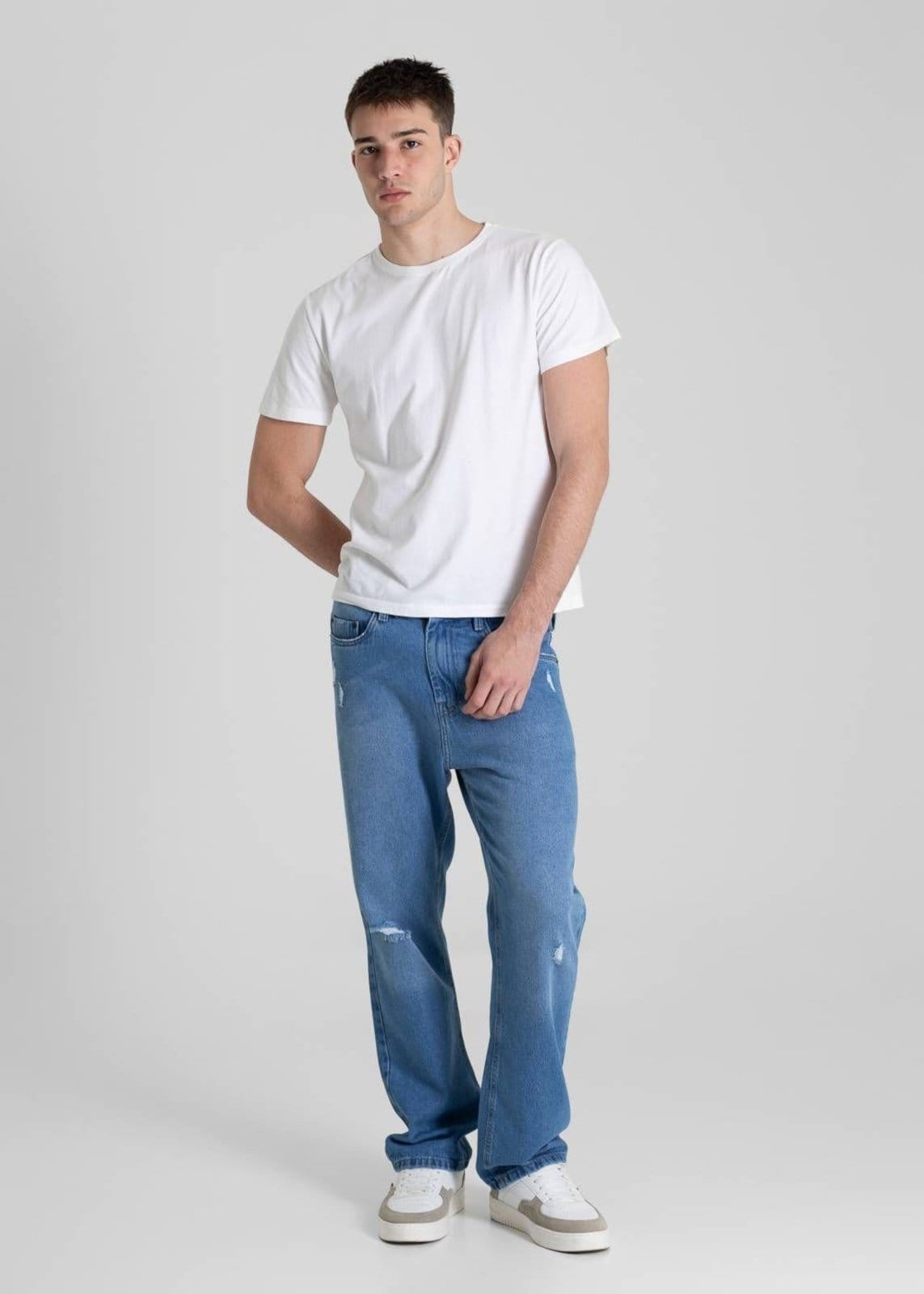 Vista 2 Calça Jeans Sawary Baggy - 280496 Sawary azul
