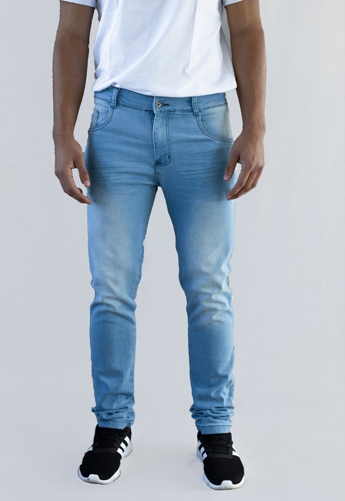 Vista principal Calça Jeans Slim Délavé Masculina Versatti Dallas B Versatti azul