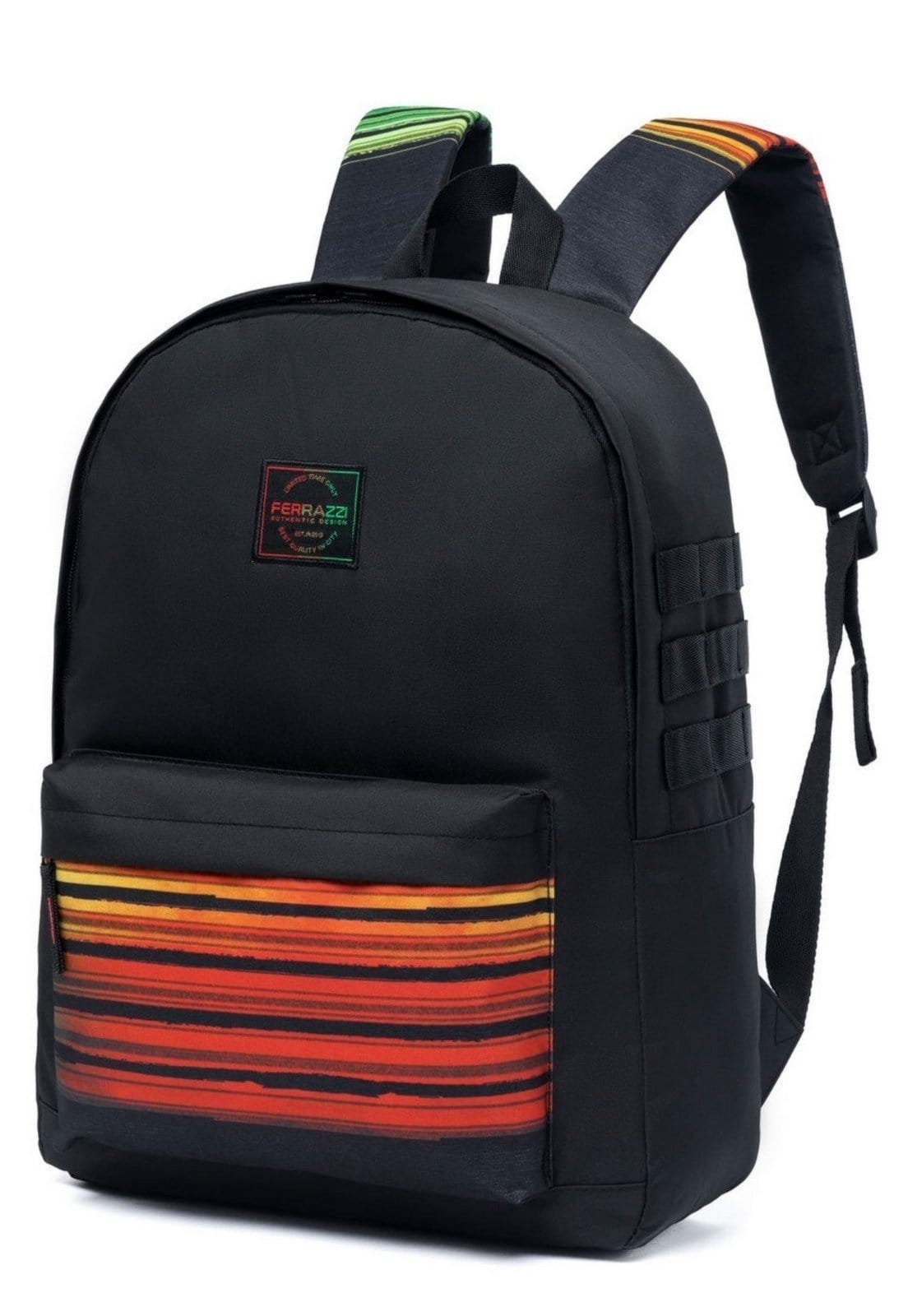 Vista 2 Mochila Masculina Faculdade Trabalho Resistente Moderna Ferrazzi preto