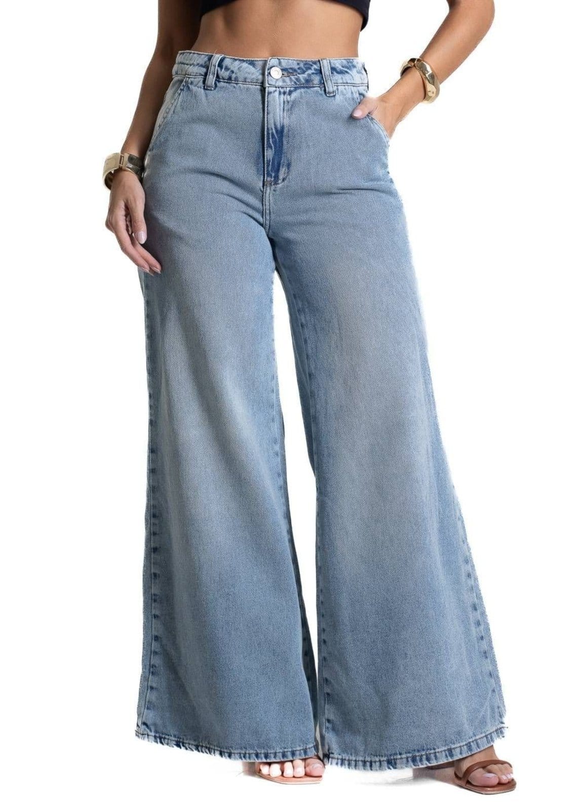 Calça Jeans Sawary Super Wide Leg - 281828
