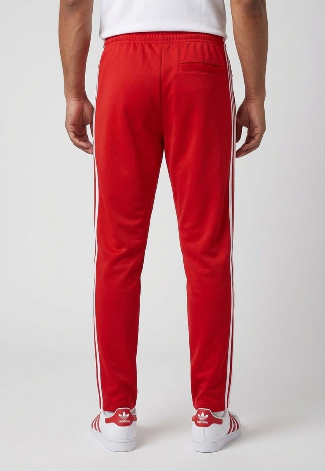 Vista 2 Calça Masculina Adidas Originals Classic TP Vermelha adidas Originals vermelho