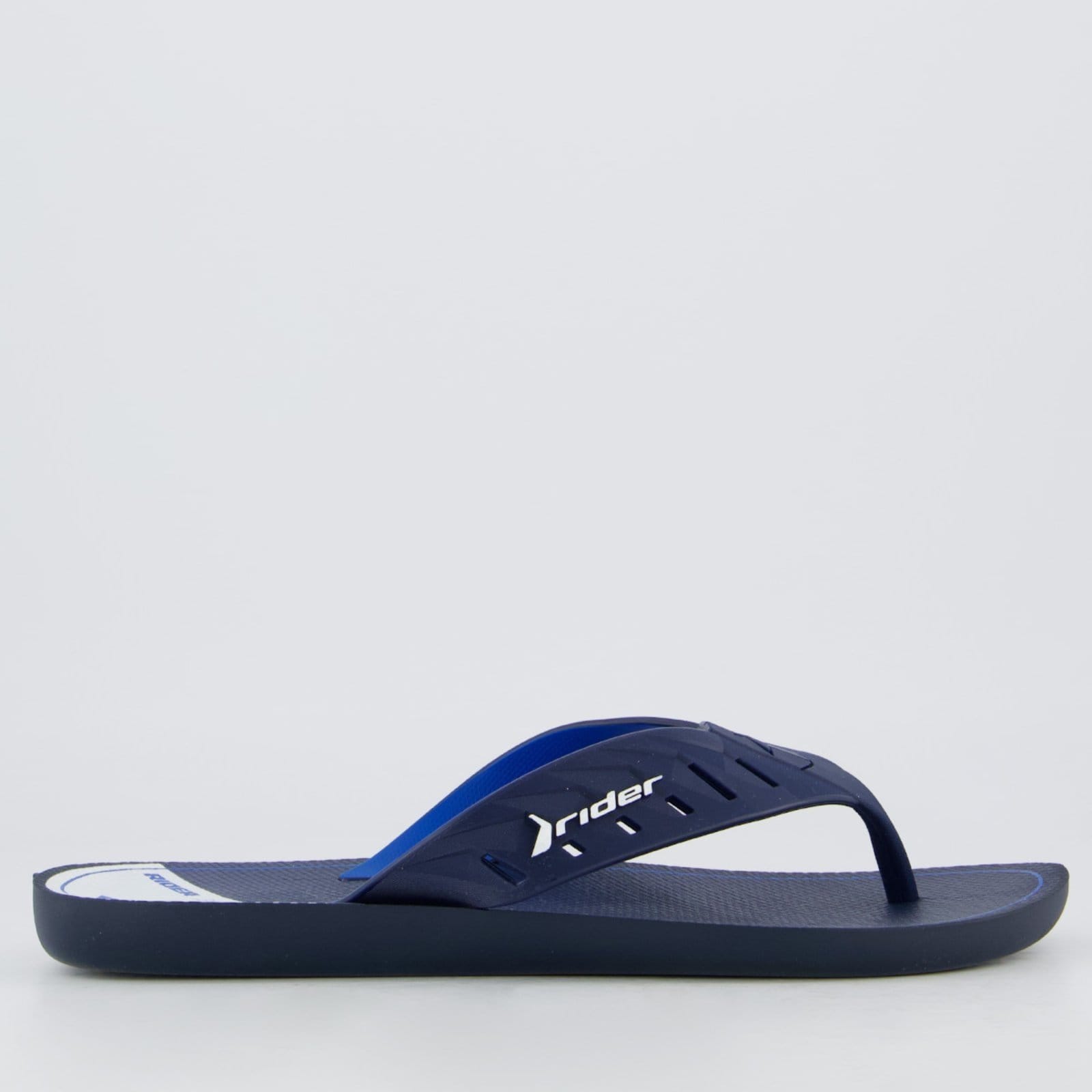 Vista 2 Chinelo Rider Street Duo Plus e Branco Rider azul