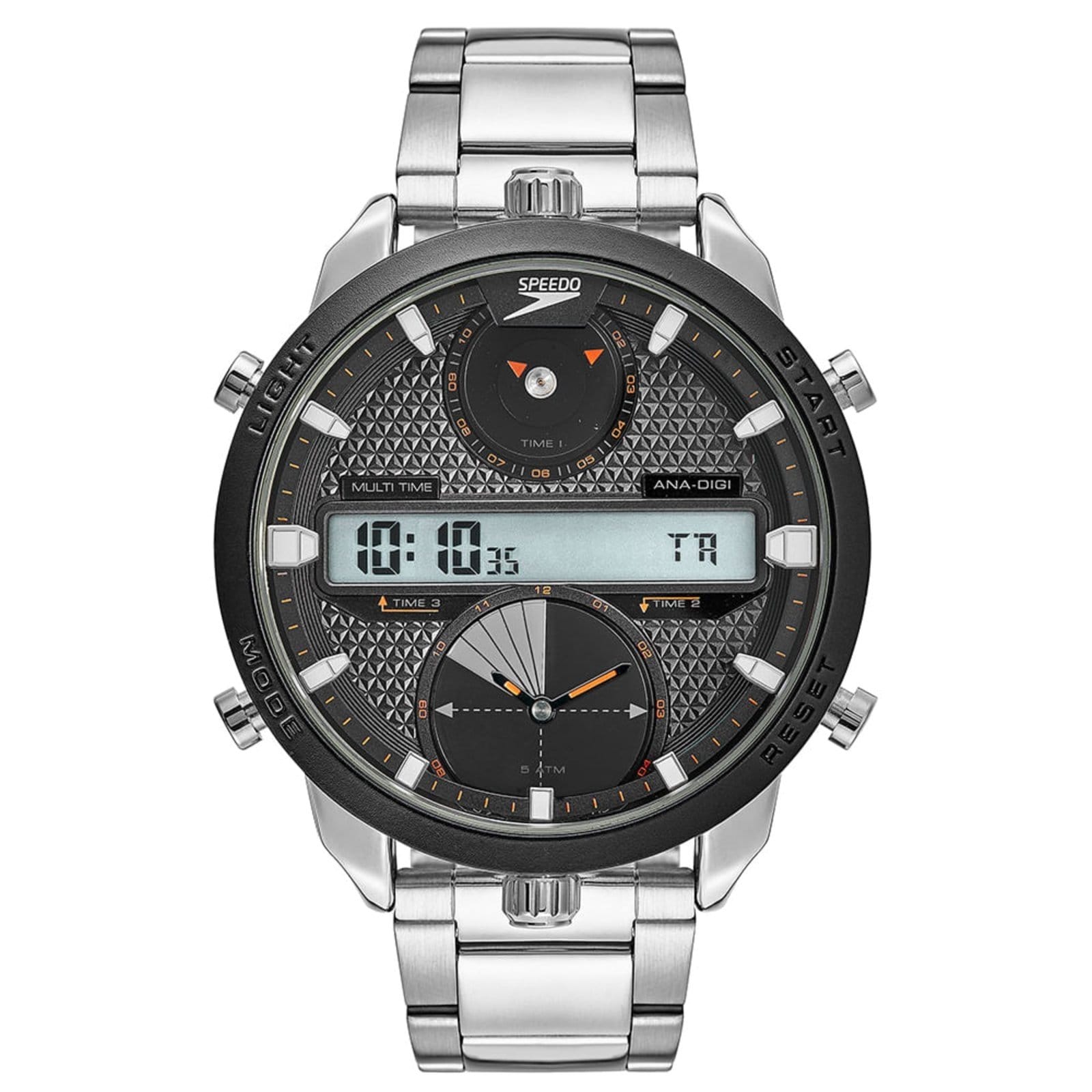 Relógio Masculino Speedo Anadigi Casual Prateado