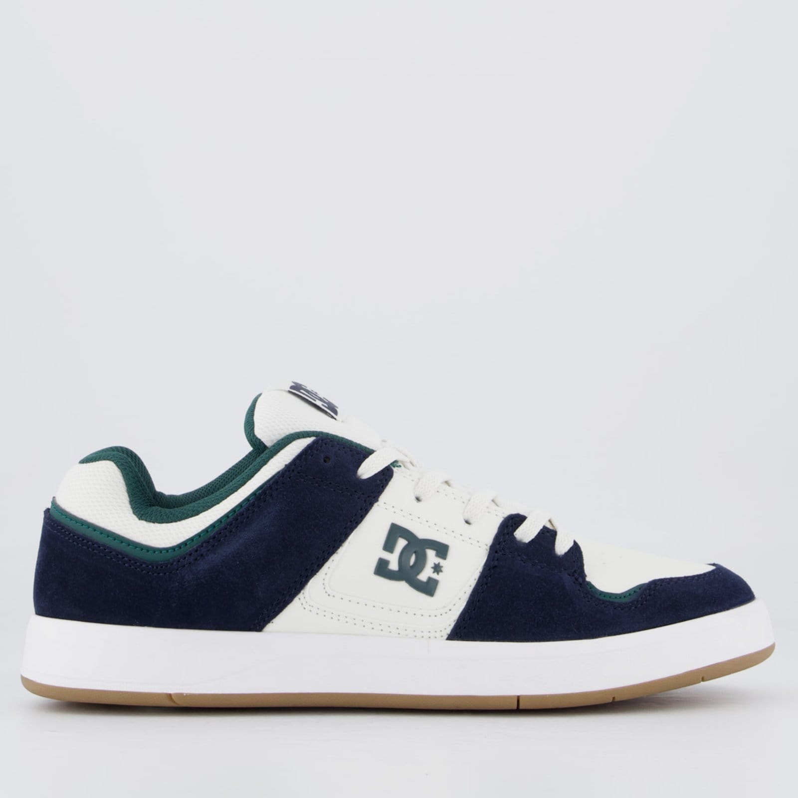 Vista principal Tênis DC Shoes Cure IMP Off White e Marinho DC Shoes azul white
