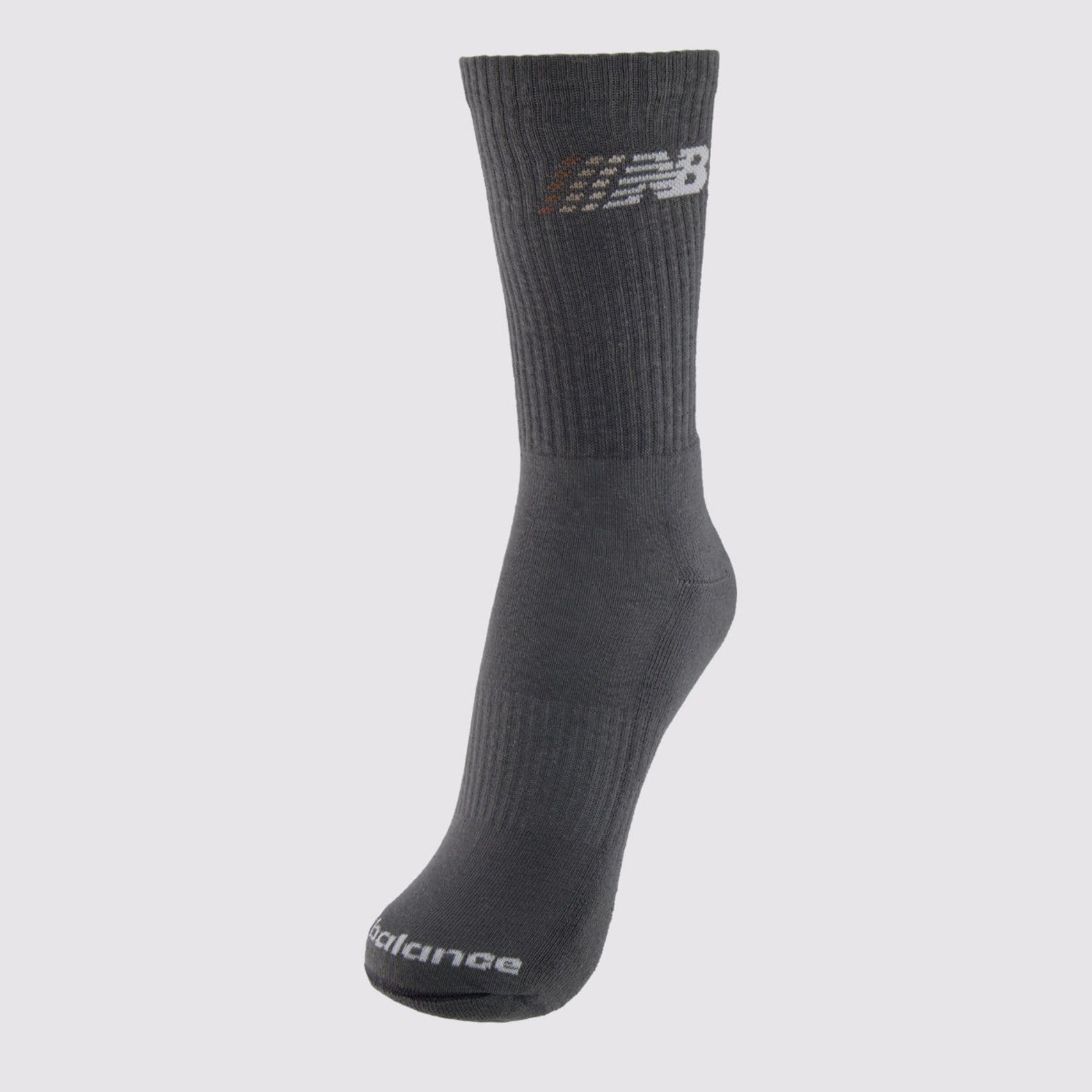 Vista principal Meia New Balance Cano Alto Graphic e Branca New Balance cinza