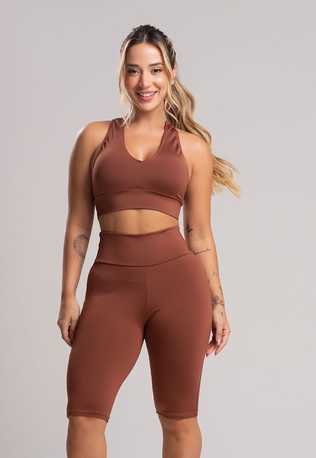 Bermuda MVB Modas Lisa Suplex Fitness Academia Estampada