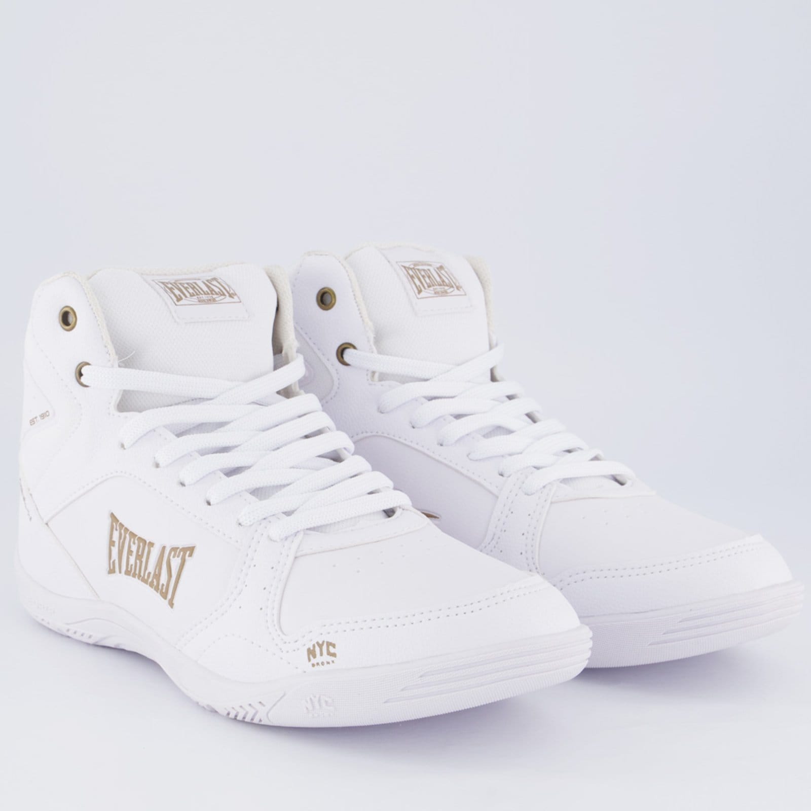 Vista 2 Tênis Everlast Ring 4 Feminino e Dourado Everlast branco
