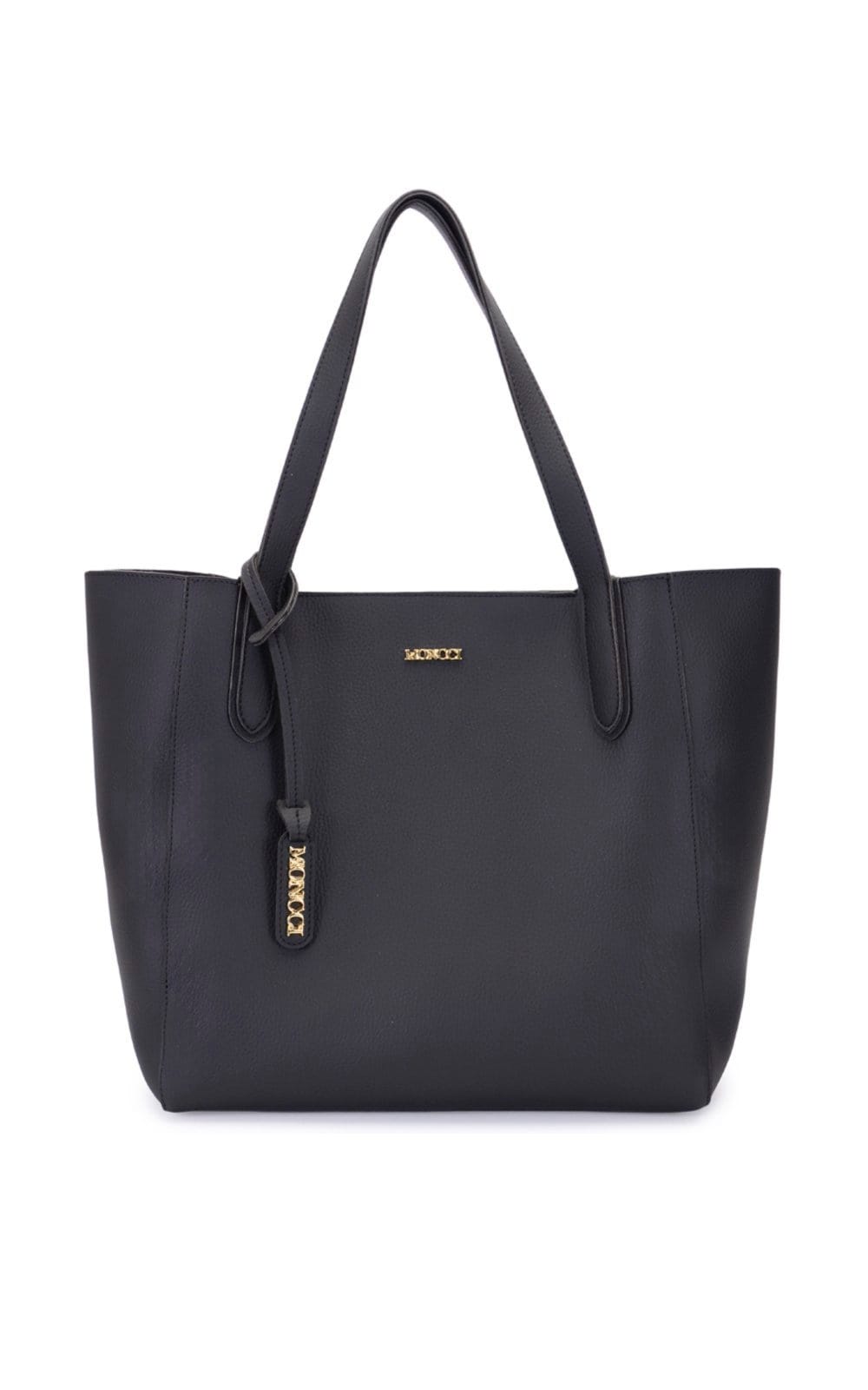 Vista 2 Bolsa de Ombro Grande Moncci Fechamento de zíper com Detalhes Branco MONCCI multicolorido/preto