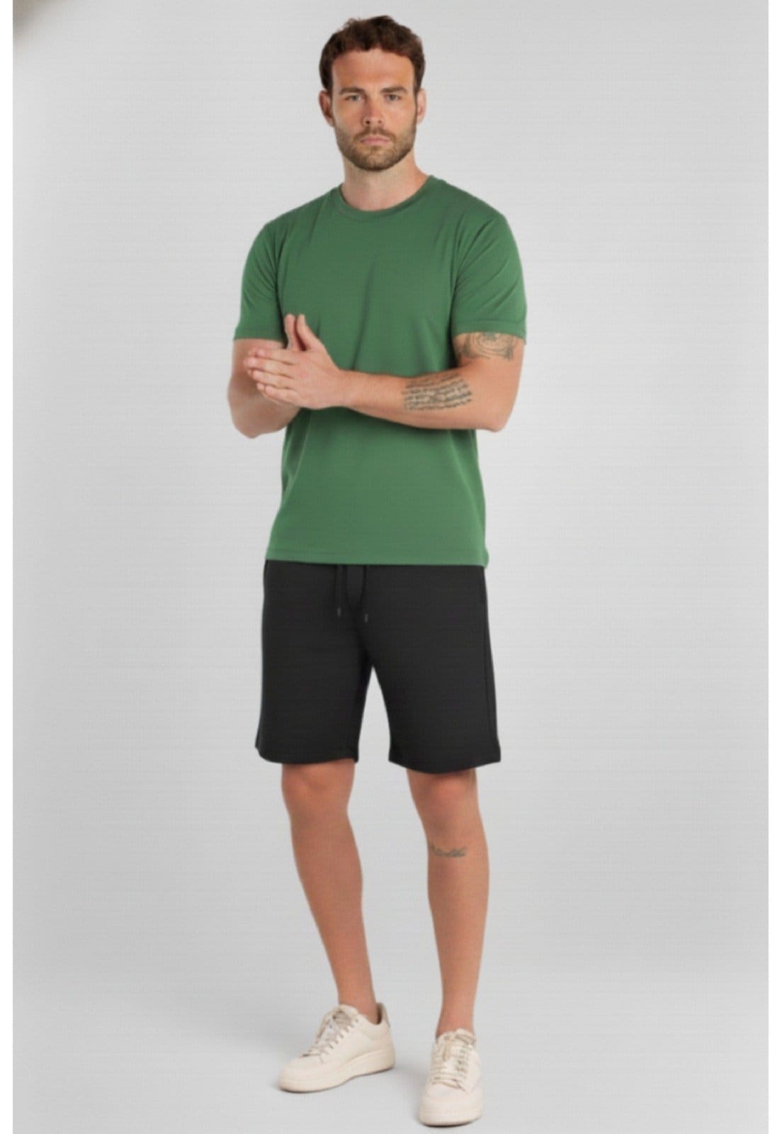 Vista principal Bermuda Masculina em Moletom Just Basic JUST BASIC preto