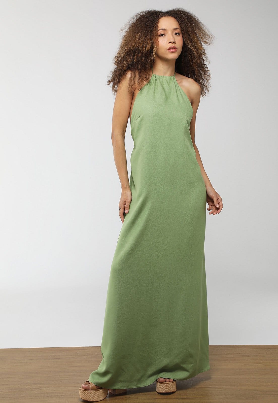 Vestido Frente Única CaCay Longo Decote Costas