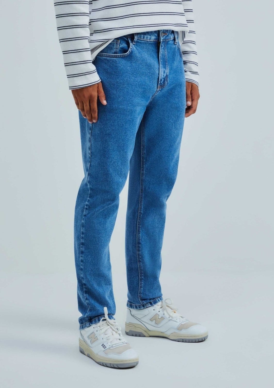 Vista 2 Calça Jeans Masculina Slim Com Elastano Hering azul