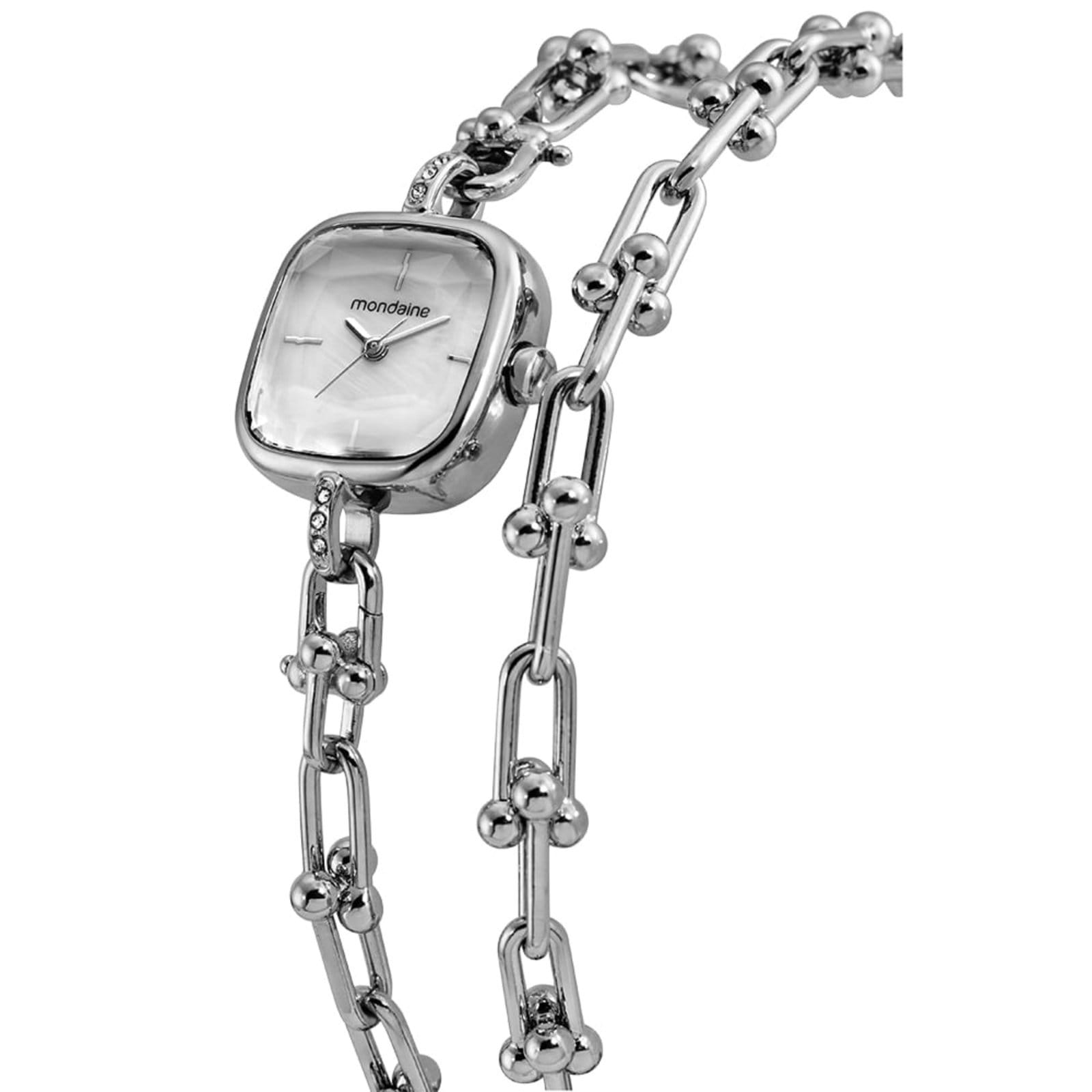 Vista 2 Relógio Feminino My Way Corrente Versátil Mondaine prata