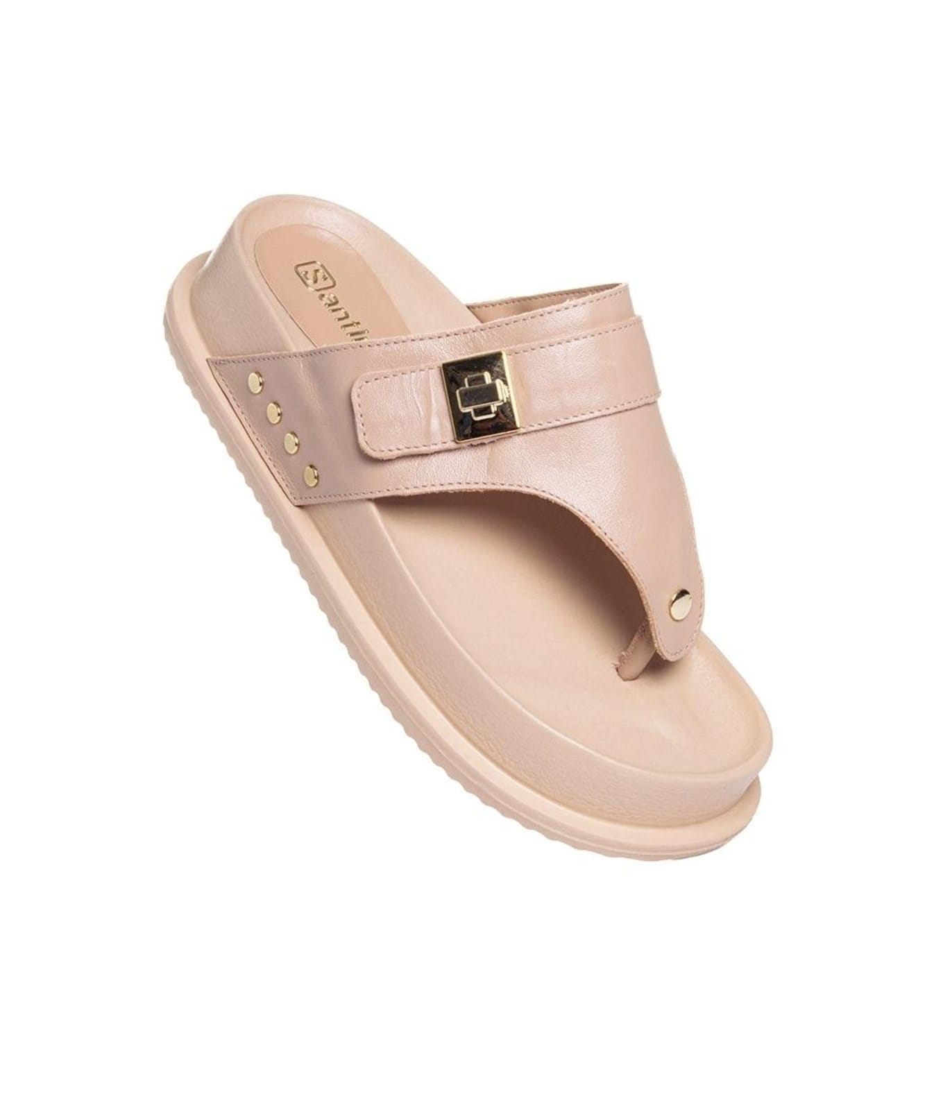 Vista 2 Tamanco Santinelli Duquesa Eva Nude Incolor Santinelli incolor nude