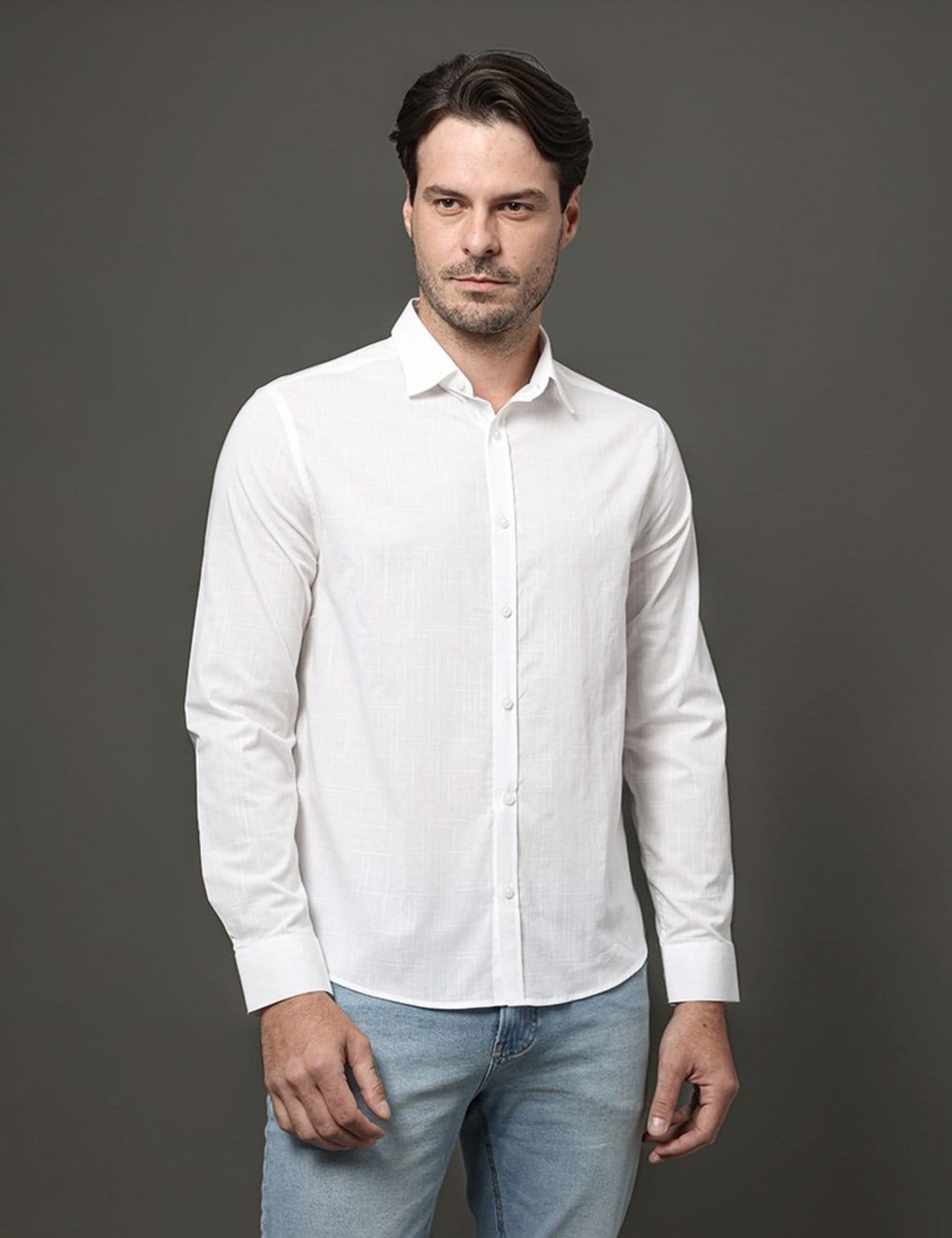 Camisa Masculina Slim Algodão Calvin Klein