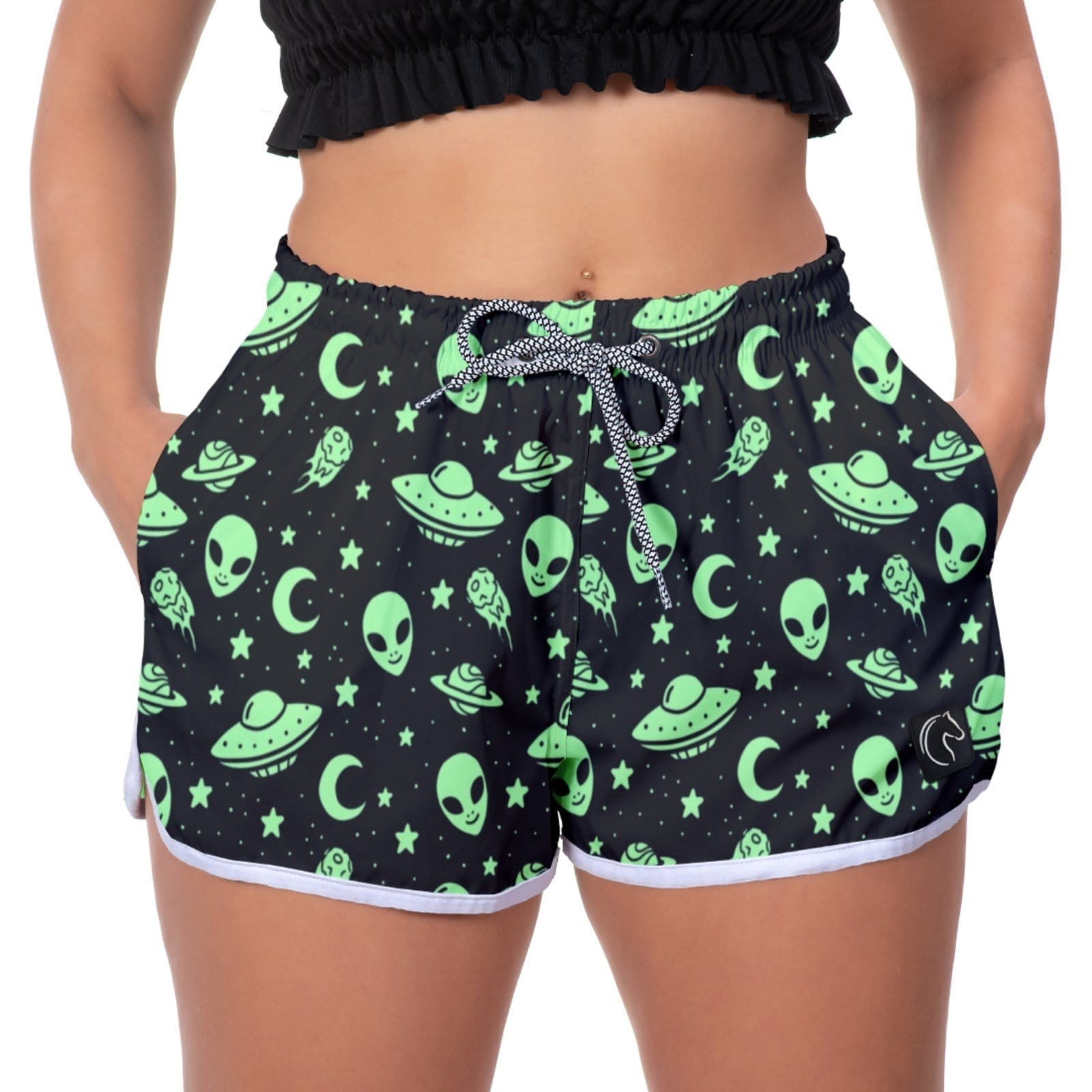Short Feminino W2 Premium com Elástico e Cordão Ajustável Bolsos Laterais e Secagem Rápida Casual Praia ou Academia Space Verde