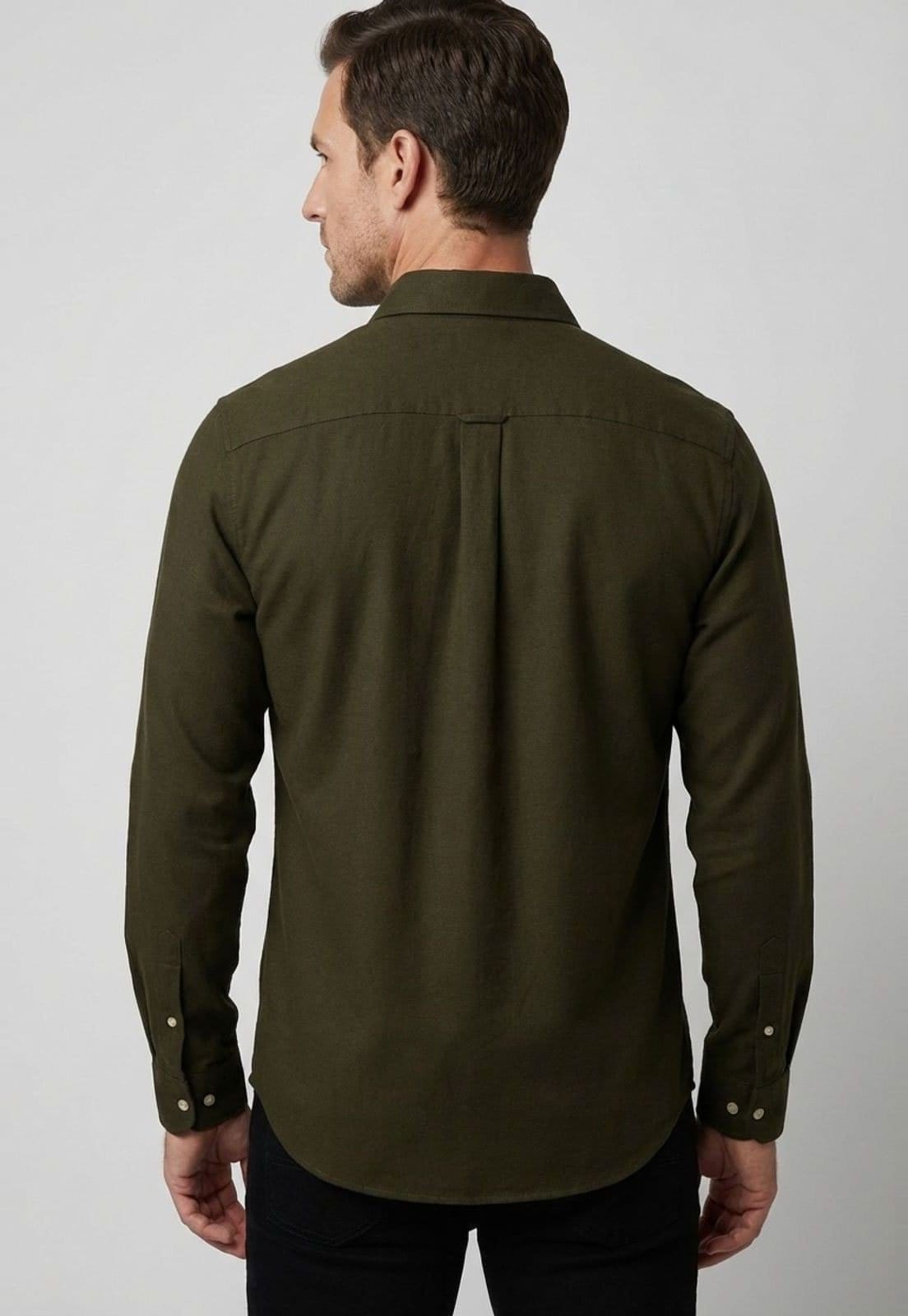 Vista 2 Camisa Masculina Colcci Manga Longa Escura Colcci verde