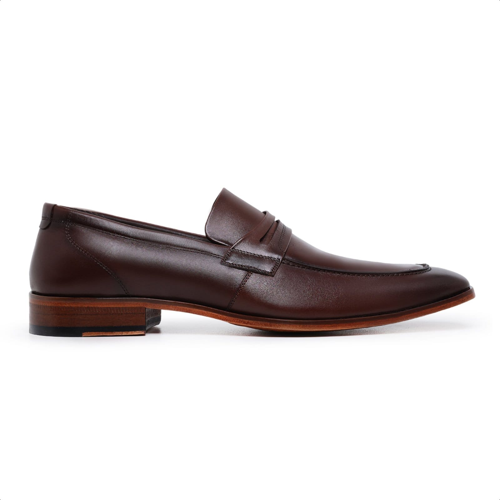 Sapato Formal Loafer em Couro Sapato Luxo Paulo Vieira cor Tabaco