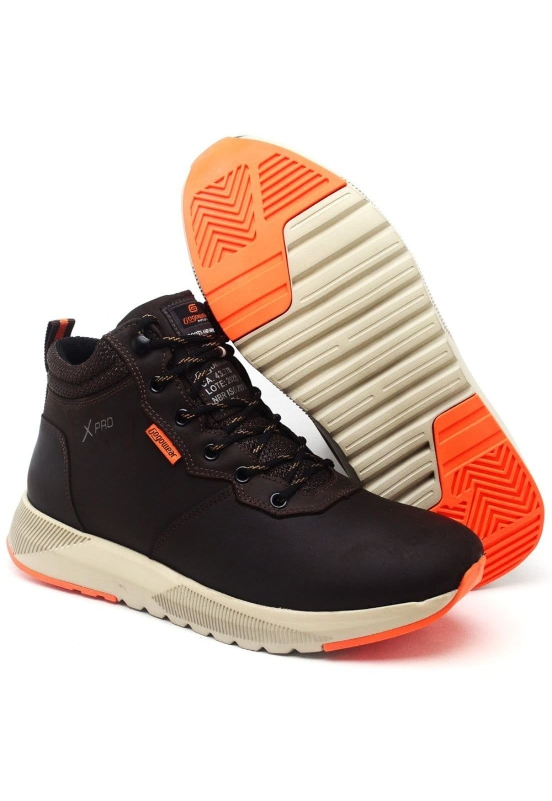 Vista 2 Bota em Couro Esportage Gogowear Epi Relaxado café