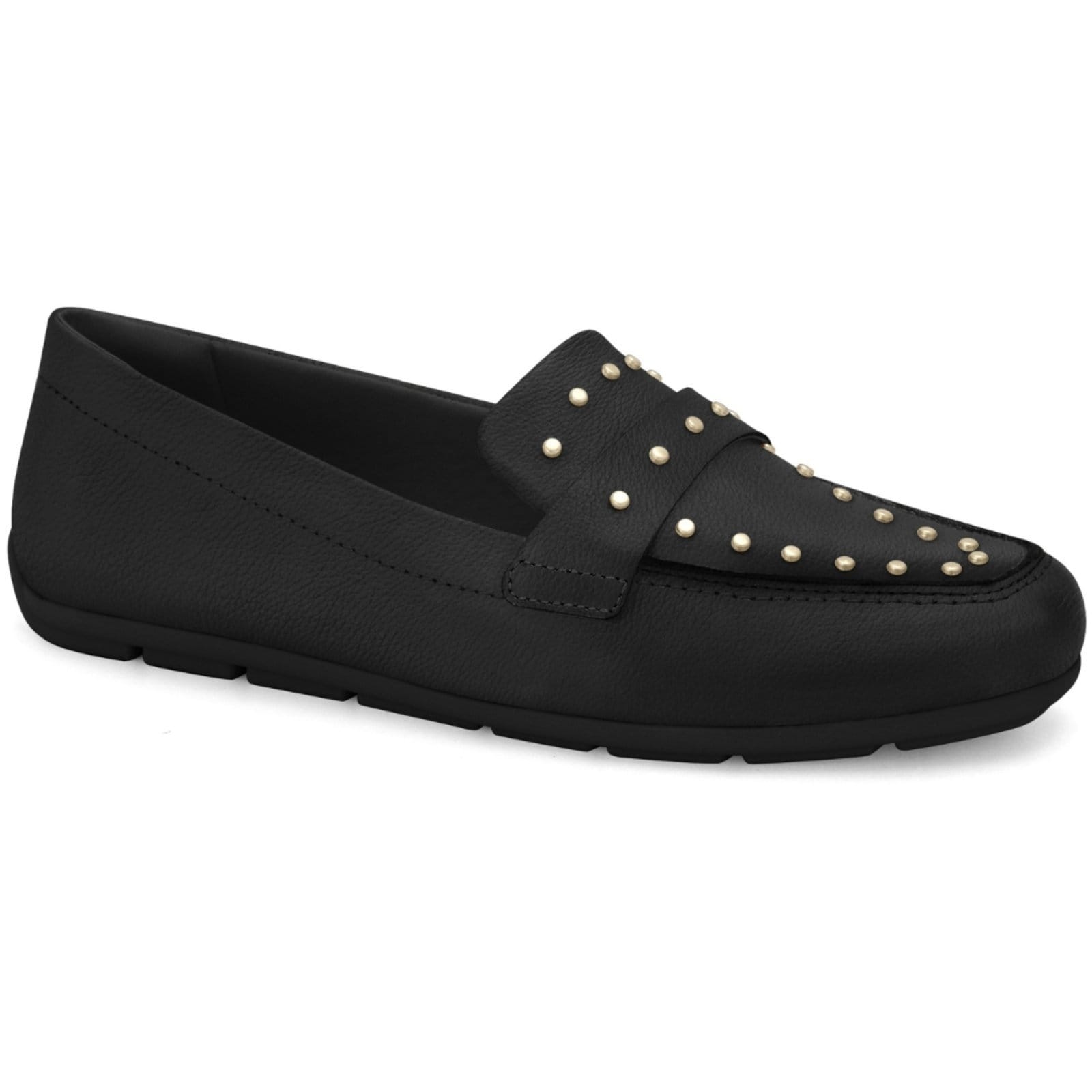 Vista principal Mocassim Feminino Couro Taxas Comfortflex 2561303-5 Comfortflex preto