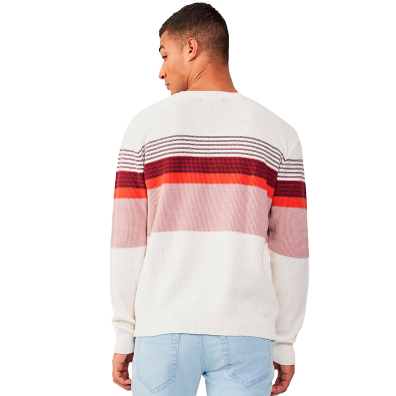 Vista 2 Suéter Tricot Acostamento Careca IN23 Off White Masculino Acostamento amarelo white