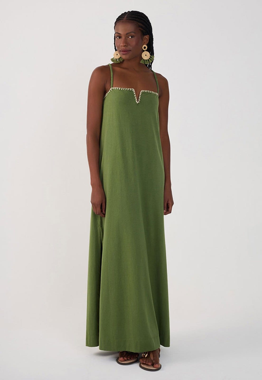 Vista principal Vestido Dress To Longo Viés Dress to verde