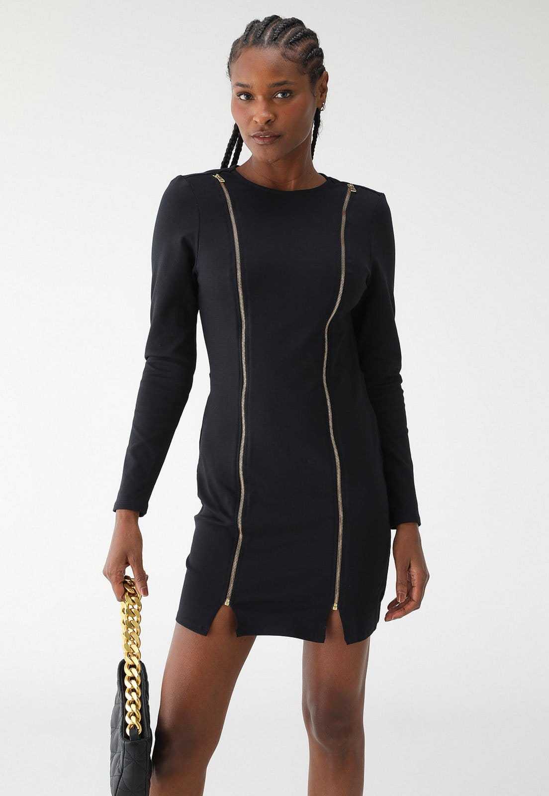 Vestido Lança Perfume Curto Decote Costa