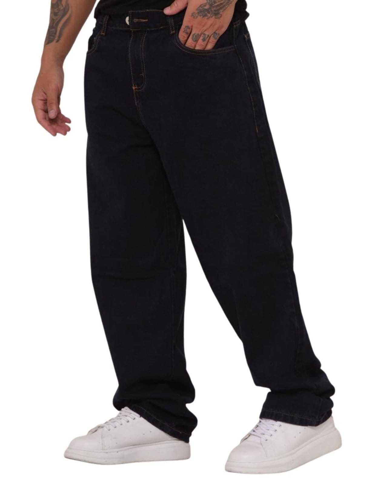 Calça Masculina Jeans Balão Escura