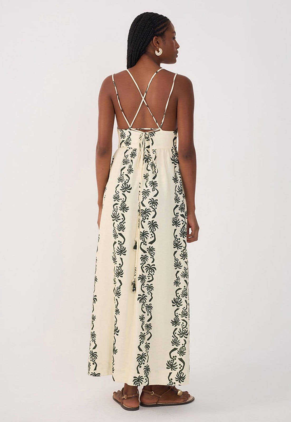 Vista 2 Vestido Dress To Longo Estampado Off-White Dress to off-white white