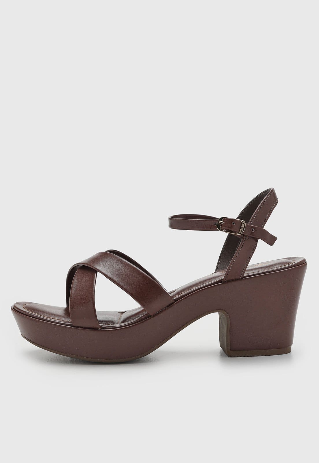 Sandália Feminina VIA UNO Salto Médio Fivela