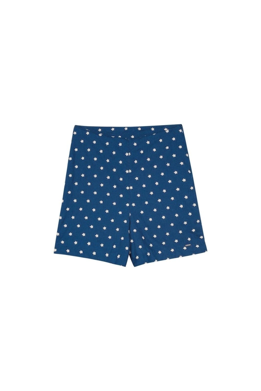 Short Feminino Linho Bordado Estrelas Marialícia