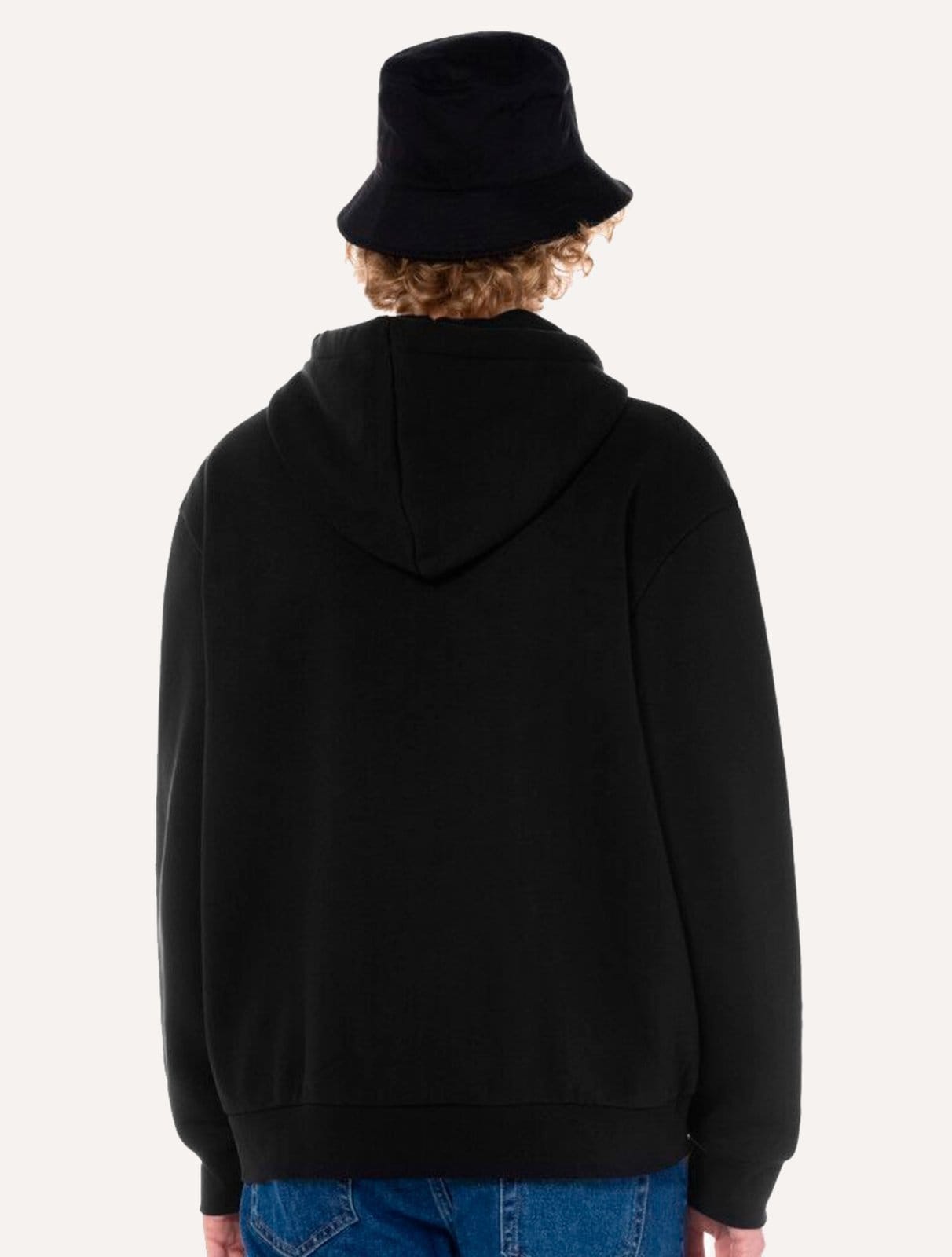 Vista 2 Moletom Calvin Klein Masculino Hoodie Fleece Full-Zip CK Logo Calvin Klein preto