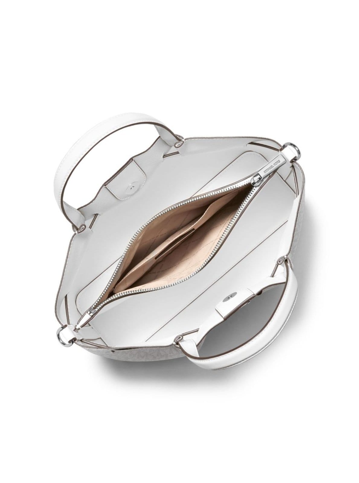 Vista 2 Bolsa Tiracolo Carson Logo Média 35S5s2zs3v085 Michael Kors branco