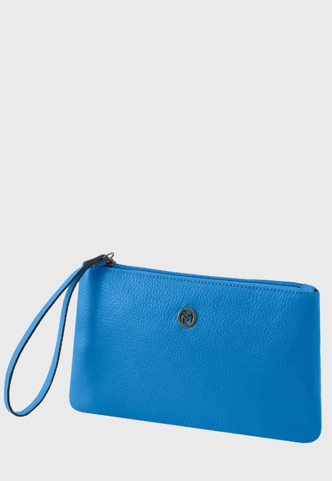 Vista principal Bolsa Carteira Clutch Couro Mariart Cambará Caribe Mariart azul