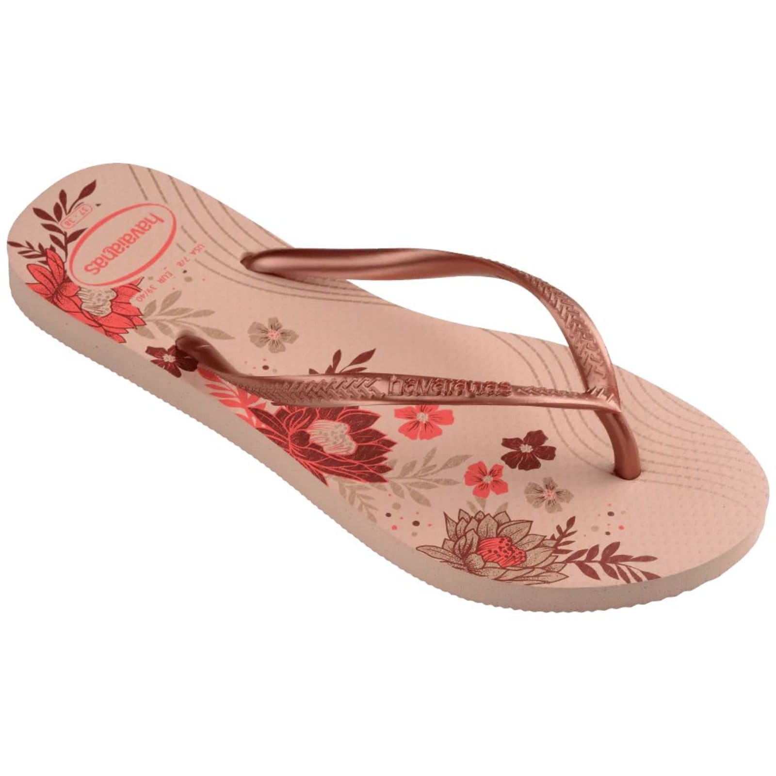 Vista 2 Chinelo Havaianas Slim Organic Feminino Havaianas rosa