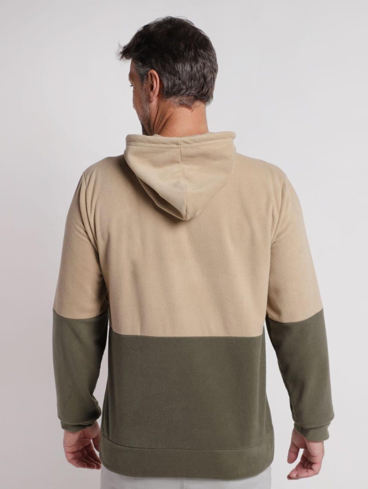 Vista 2 Blusão Fleece Masculino CAQUI DZero marrom caqui