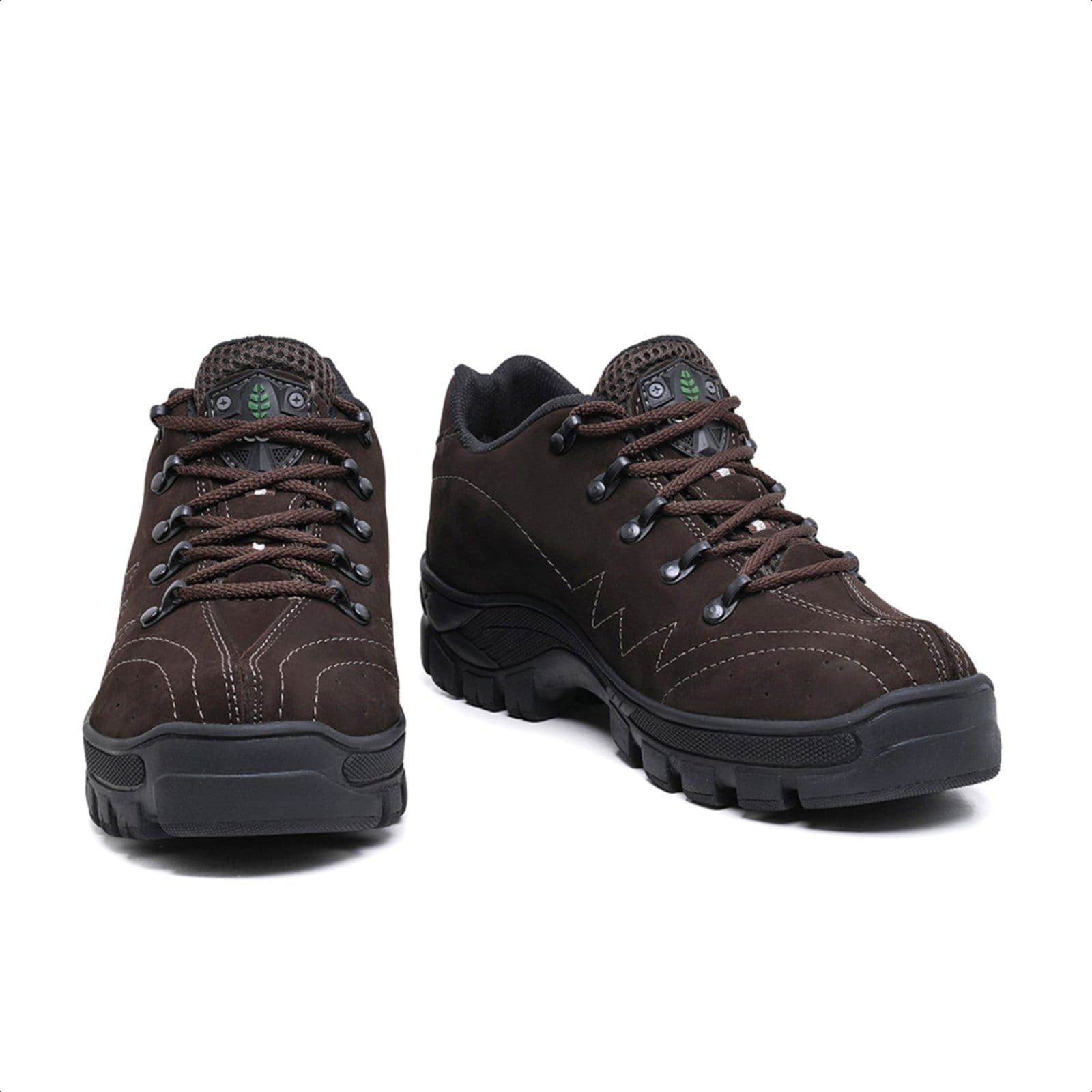 Vista 2 Coturno Adventure Accona Cano Curto em Couro Café 8000NM Accona marrom