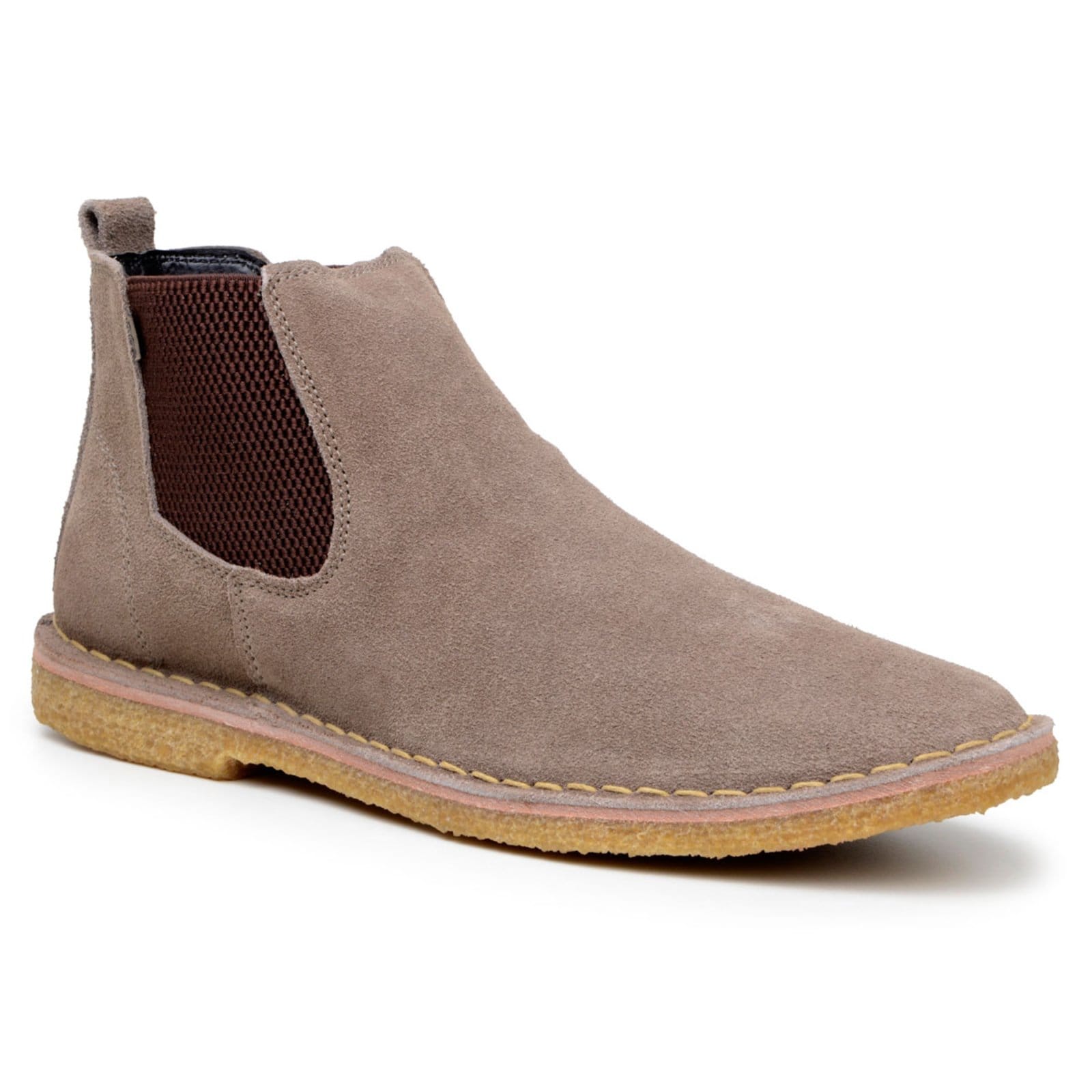 Vista principal Bota Desert Chelsea Masculina Snikgreen Camurça Rato solado Crepe Snikgreen marrom