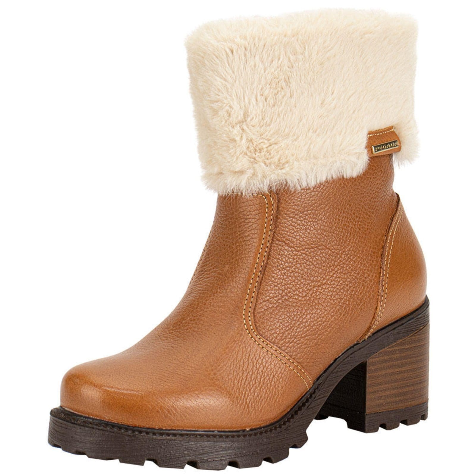 Vista principal Bota Feminina Cano Baixo Pegada 281328 6071328 PEGADA caramelo