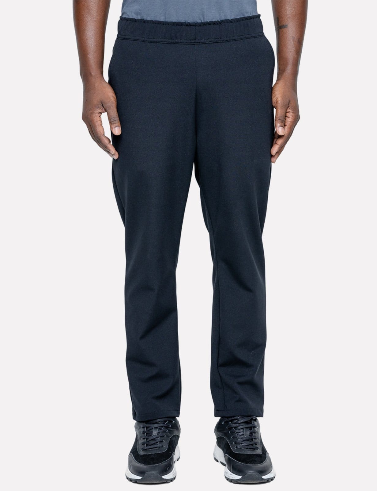 Calça K&J Black Masculina Regular Malha Cós Elástico Preta