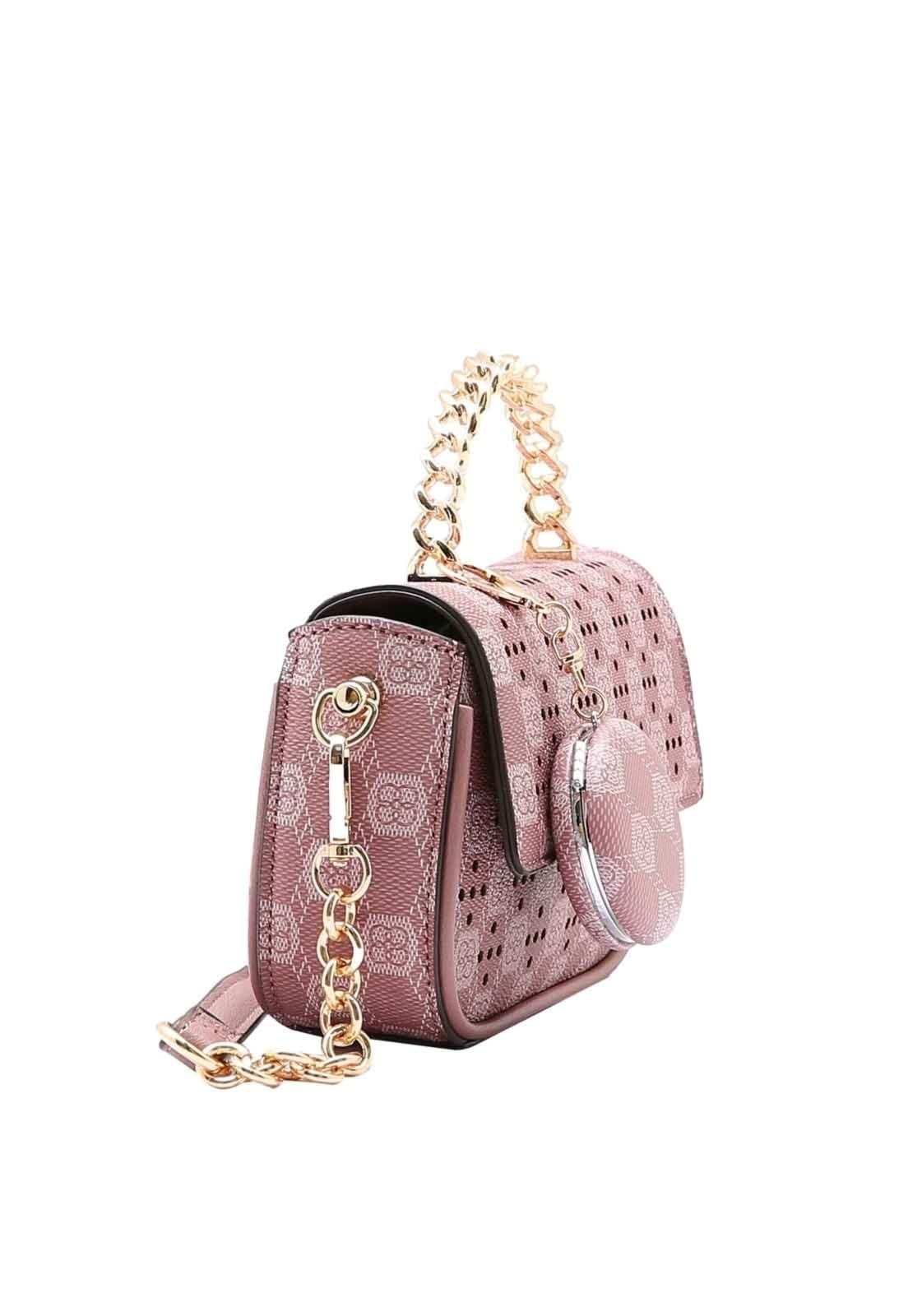 Vista 2 Bolsa Feminina Chenson Original New Cristal Mão Rose 3485032 Chenson rosê rose