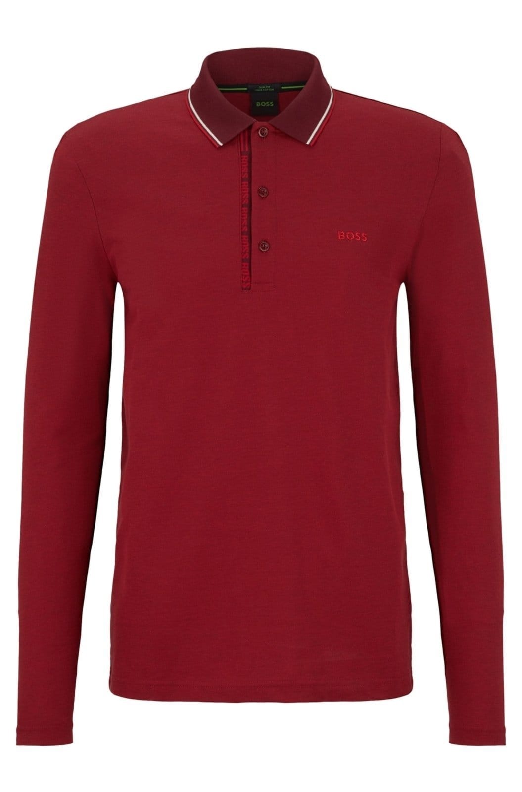 Camisa Polo Slim De Manga Comprida Com Detalhes De Logo EGG