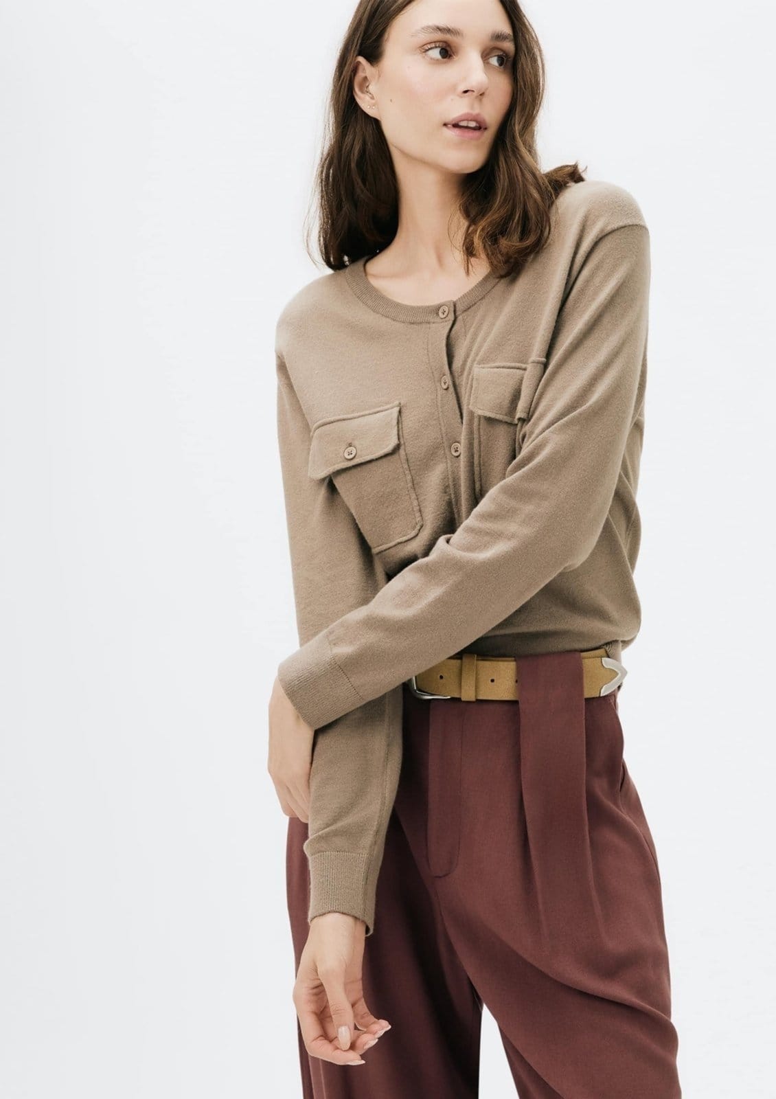 Cardigã Feminino Decore Redondo em Tricô